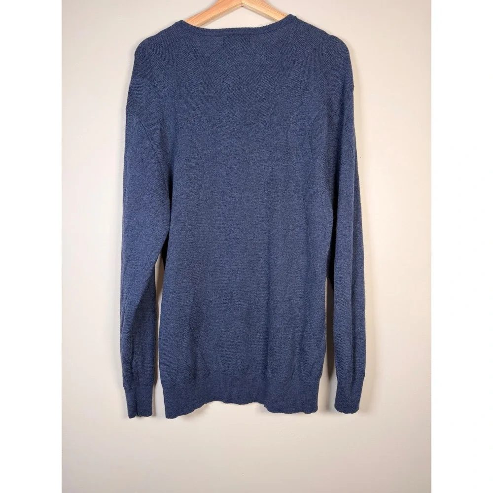 Pendleton Men's Merino Wool Crew Neck Long‎ Sleeve Sweater Dark Blue Size M